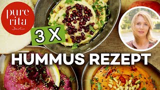 ✅ Hummus selber machen  3 schnelle Low Carb Beilagen  Hummus Rezept sehr einfach [upl. by Womack]