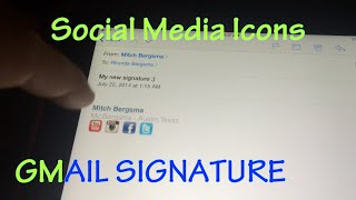 How To Insert Icons Into Gmail Signature  MicBergsma [upl. by Ronyam]