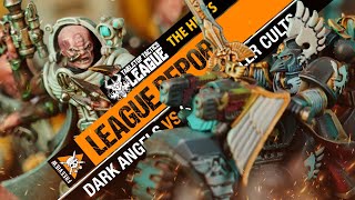 Dark Angels vs Genestealer Cults  Warhammer 40k League Report [upl. by Derinna]