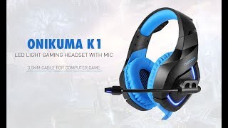 ONIKUMA K1B P2 35mm headset gamer para tudo com p2 35mm [upl. by Sadonia]