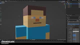 How to Build a Minecraft Character in Blender  Tutorial 8 The Face [upl. by Aridni]