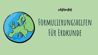 Formulierungshilfen für die Lokalisierung Erläuterung amp Beurteilung in Erdkunde  Geographie  Abi [upl. by Marola776]