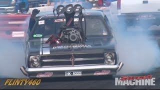 TOP FUEL ENGINE BURNOUT CAR quotHK8000quot AT SUMMERNATS 30 [upl. by Aniarrol]