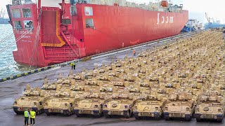 Behind the US Extreme Logistics Operation Moving 1000s of Tanks to Europe By Sea [upl. by Felt]