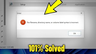 The filename directory name or volume label syntax is incorrect in Windows 11  1087  Fix Error ✅ [upl. by Nahsab]