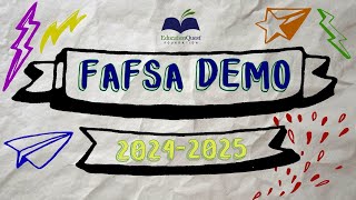 The 20242025 FAFSA Demo [upl. by Duff]