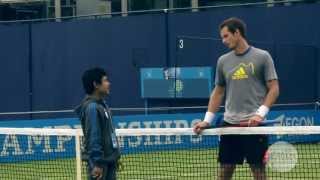 Andy Murray meets Elijah for Make A Wish Foundation [upl. by Eidoj]