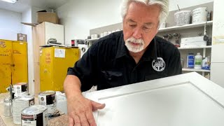 Spray Painting The Perfect White Finish For Cabinets [upl. by Benedetto]