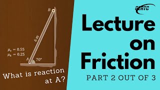 Lecture on FRICTION Part 2 out of 3 [upl. by Nylrac570]