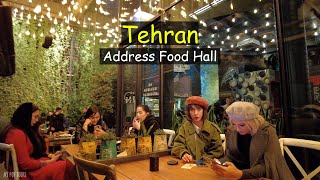 IRAN 🇮🇷 Tehran Fereshteh Street Address Food Hall  کافه رستوران آدرس فود هال خیابان فرشته تهران [upl. by Nawaj729]