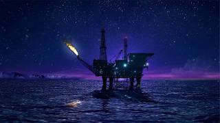 ❄ Relaxing Sounds of an Oil platform in the Arctic Ocean with Wind Water amp Snow Falling Ambience [upl. by Nowaj]