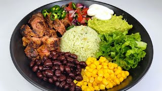 homemade Chipotle steak bowl  recipe  what I get at Chipotle [upl. by Idnek87]