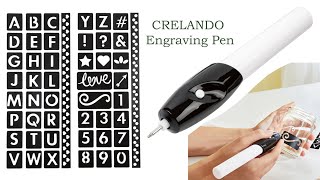 Crelando Engraving Pen For Wood Metal Glass [upl. by Dibri68]