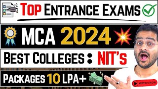 💥Top MCA Entrance Exams 2024 MCA from NITs Top Colleges NIMCET CUET Exams MCA NIMCET viral [upl. by Hcaz352]