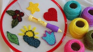 PUNCH NAKIŞI NASIL YAPILIR  PÜF NOKTALARI NEDİR  How To Make Punch Needle  DIY Embroidery [upl. by Eniamurt]