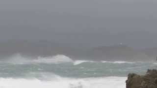 Interislander rail ferry Arahura leaving Wellington heads in storm 14 July 2013 [upl. by Etnoed119]