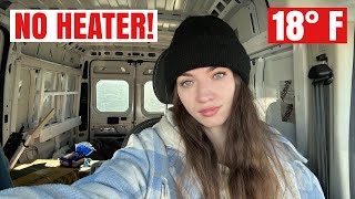 How I Survive Winter VanLife in an UNBUILT camper van [upl. by Ayama]