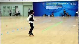 Chinese girls fabulous roller skating skills [upl. by Atnim]