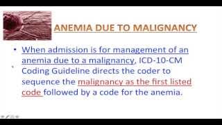 ICD10CM  Lesson 5  Anemia Coding [upl. by Anniahs783]