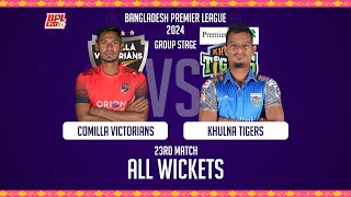 All Wickets  Comilla Victorians vs Khulna Tigers  23rd Match  Season 10  BPL 2024 [upl. by Carolle]