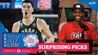 Which pick were we most surprised by in the 2024 NBA Draft  PHLY Sixers [upl. by Tarrel]