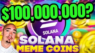 Can This SOLANA MEME COIN Get To 100000000 Market Cap [upl. by Strong665]