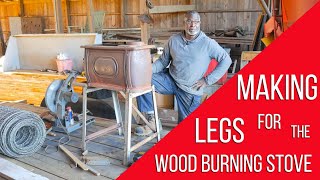 Making legs for my woodburning stove 107 [upl. by Aliakim976]