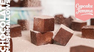 Easy Chocolate Marshmallows  Full Recipe  Cupcake Jemma [upl. by Kamin]