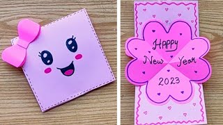 DIY  Happy New Year Greetings Card 2023  Handmade New Year Card [upl. by Maurreen]