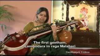 Learn to Play Veena  Geetham Lambodara [upl. by Lleihsad921]