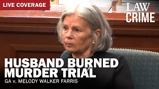 LIVE Husband Burned Murder Trial — GA v Melody Walker Farris — Day 5 [upl. by Kursh216]