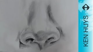 HOE TEKEN JE EEN NEUS  HOW TO DRAW A NOSE English SUB [upl. by Nylauqcaj46]