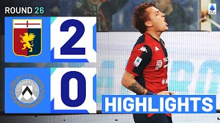 GENOAUDINESE 20  HIGHLIGHTS  Retegui fires Genoa back to winning ways  Serie A 202324 [upl. by Suiradal]