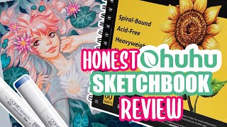 Honest OHUHU sketchbook review  Is it good for COPICS  Draw with me [upl. by Kitarp]