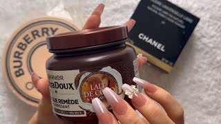 ASMR Life update🫶🏻 Clicky whisper rambles and tapping on random products [upl. by Niemad99]