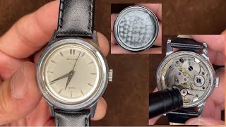 Heuer Deluxe 1950s Caliber465 Anti magnetic Vintage Manual Swiss Watch Movement sound Appearance [upl. by Irap]