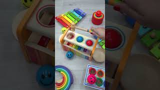 Wooden toy mallet 🔨 Balls and Xylophone relaxing dominogirl xylophone [upl. by Eeral]