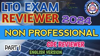 2024 LTO EXAM REVIEWER ENGLISH VERSION Part 1 [upl. by Ikkiv362]