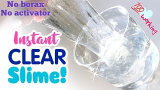 DIY clear Slime without borax or Activator  How to make clear Slime  Clear slime  ASMR  Slime [upl. by Tybie]