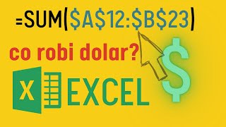 EXCEL Dolar  😎 jak zablokować komórki w Excelu [upl. by Nnylcaj]