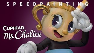 Cuphead  Ms Chalice  Sketch  Paint Demo [upl. by Yendroc]