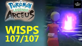 ALL 107 WISP Locations in Pokemon Legends Arceus  Eerie Apparitions in The Night [upl. by Gibun551]