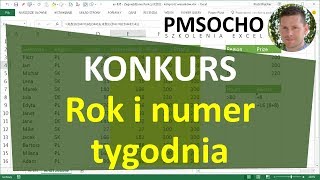 excel766  Konkurs  Wyznacz numer tygodnia i rok [upl. by Cordeelia]