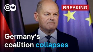 Germanys coalition collapses as confidence vote planned  DW News [upl. by Ettigdirb]