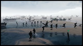 Realistic Omaha Beach Scenario  Normandy Landings on DDay  Men of War Assault Squad 2 Gameplay [upl. by Ecnar402]