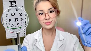 ASMR Eye Exam Lens 1 or 2 Exam Doctor Roleplay REALISTIC Vision Test Cranial Nerve Glasses Fitting [upl. by Nwahsyt]