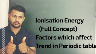 Ionisation Energy  Full Concept   IITJEE  NEET  Bharat Panchal Sir [upl. by Cort]