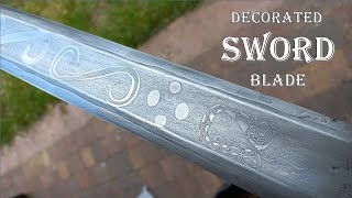 Forging a Viking age sword with decorated blade Blacksmithing [upl. by Amehr]