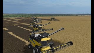 Wielkie Żniwa w Australii  10 Kombajnów  NH CR1090  Farming Simulator 17  60 FPS [upl. by Poock]