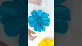 Giant Crepe Paper Flower for room decorHandmade Flores de papel crêpegiantflowers PaperSaiarts [upl. by Lissak944]